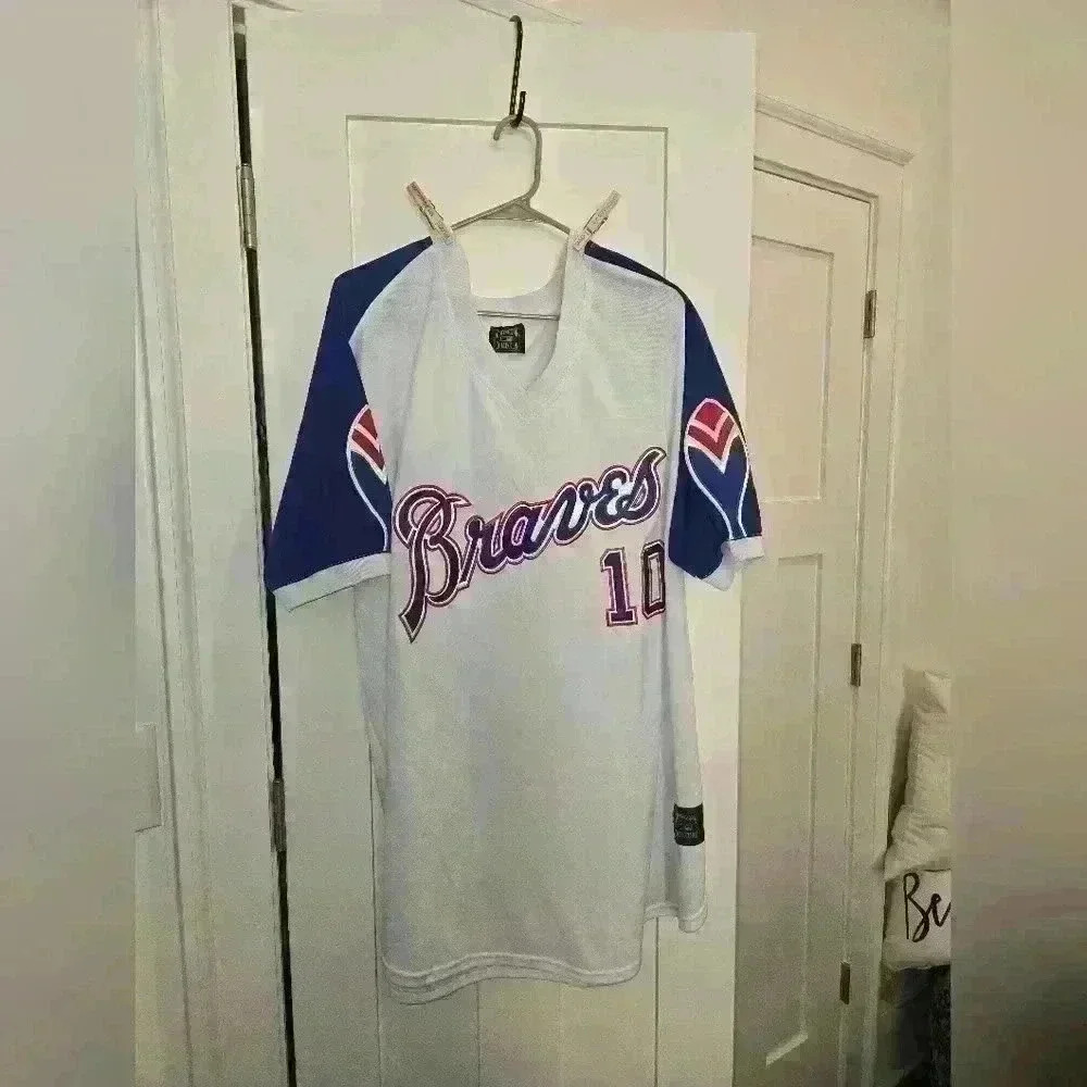 Vintage Braves #10 Jersey Cooperstown Collection Mens Size:6X